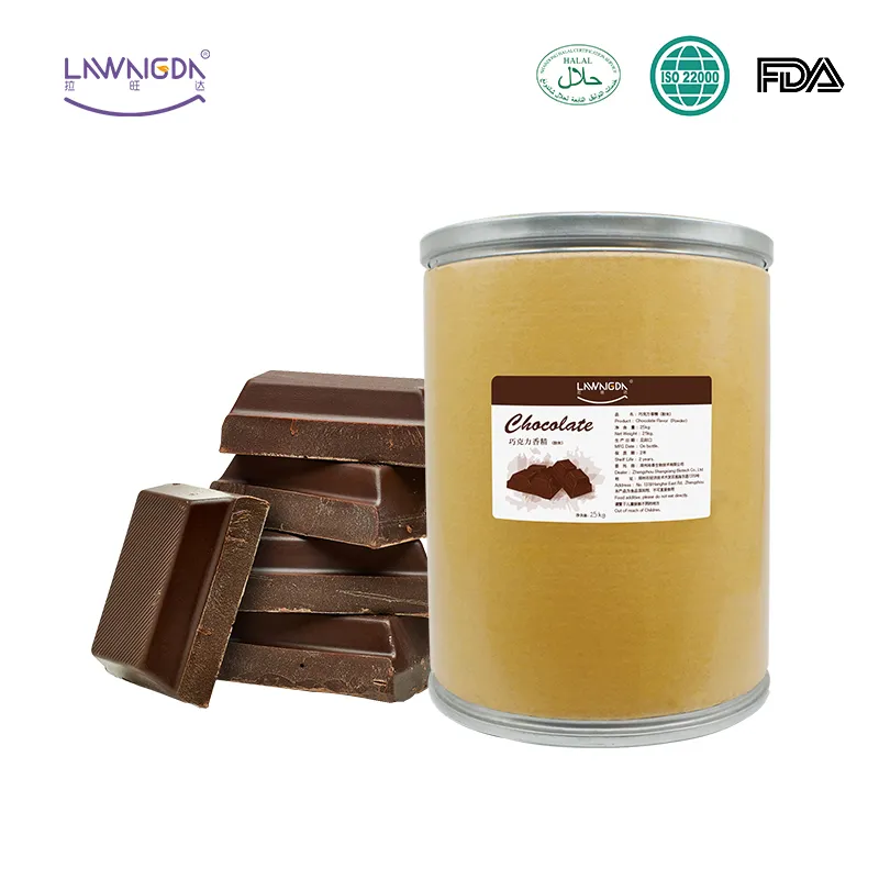 Polvo de sabor chocolateado para bebida de café instantáneo Polvo de sabor alimentario de alto concentrado de China para hornear